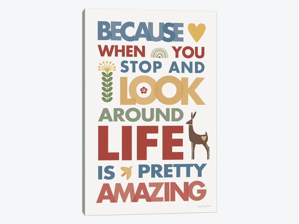 Life Is Amazing by Mercedes Lopez Charro 1-piece Canvas Print