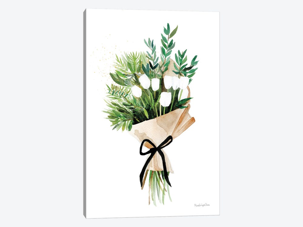 White Tulips by Mercedes Lopez Charro 1-piece Canvas Print