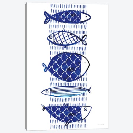 Blue Fish I Canvas Print #MLC328} by Mercedes Lopez Charro Canvas Art Print