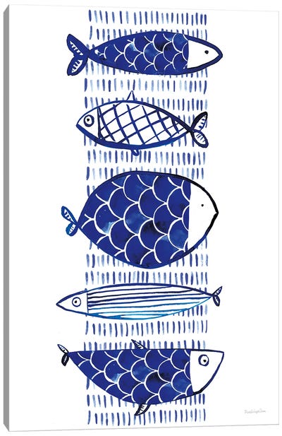 Blue Fish I Canvas Art Print - Mercedes Lopez Charro