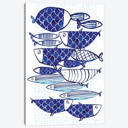 Blue Fish III Canvas Print #MLC329} by Mercedes Lopez Charro Canvas Print