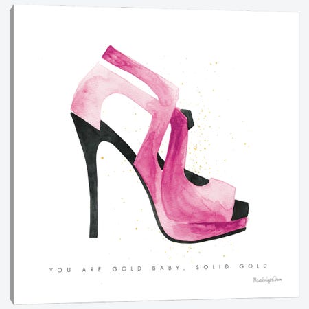 Glitz and Glam VII Pink Canvas Print #MLC335} by Mercedes Lopez Charro Canvas Print