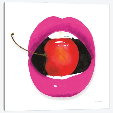 Pink Lips Canvas Print #MLC336} by Mercedes Lopez Charro Canvas Art Print