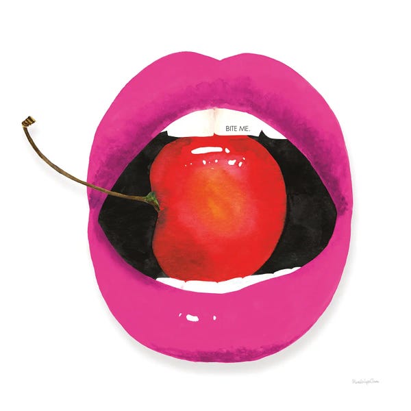 Cherries: Pink Lips by Mercedes Lopez Charro