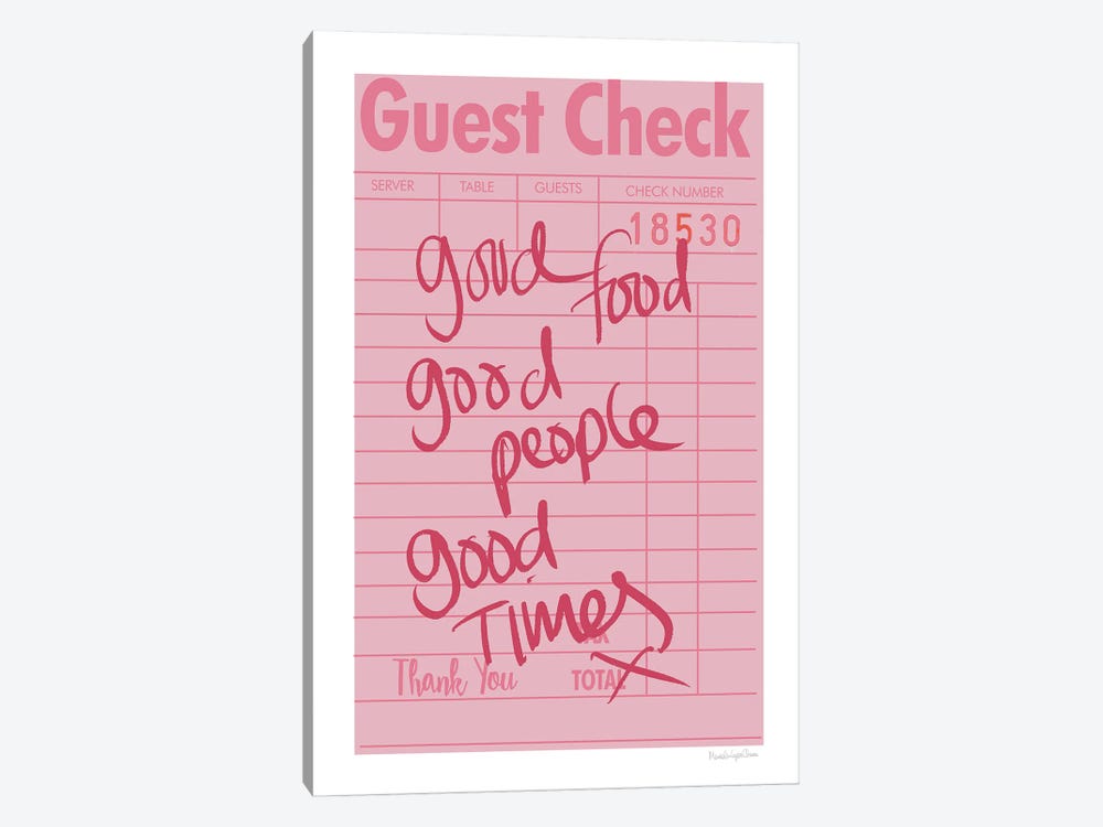 Guest Check I by Mercedes Lopez Charro 1-piece Canvas Wall Art