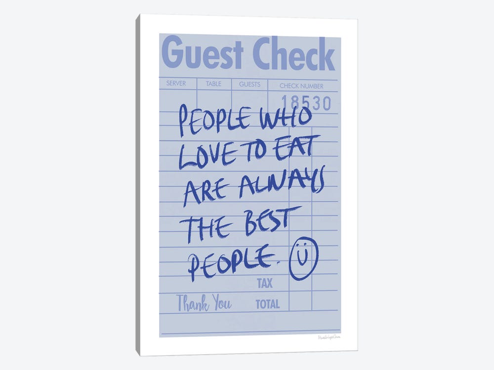 Guest Check II by Mercedes Lopez Charro 1-piece Canvas Print