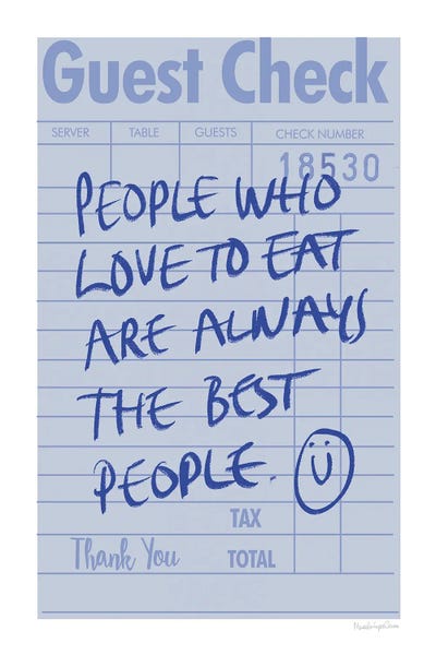 Foodie: Guest Check II by Mercedes Lopez Charro