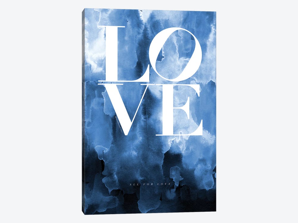 All For Love Blue by Mercedes Lopez Charro 1-piece Canvas Art