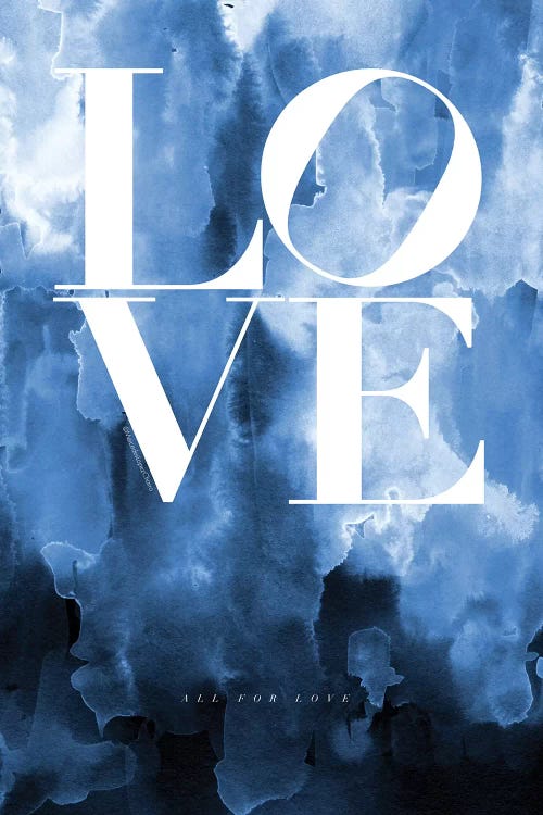 All For Love Blue by Mercedes Lopez Charro wall art