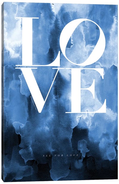 All For Love Blue Canvas Art Print - Mercedes Lopez Charro