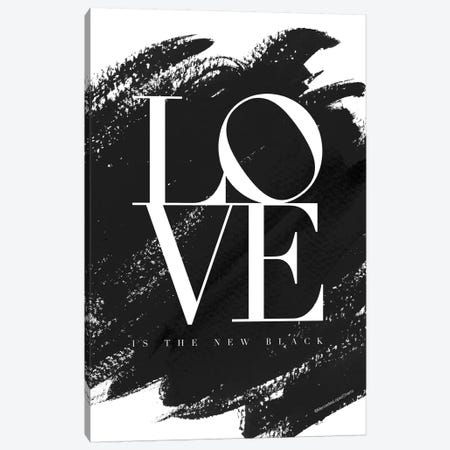 Love Is The New Black Canvas Print #MLC41} by Mercedes Lopez Charro Art Print