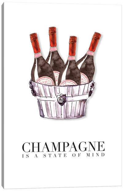 State Of Mind Canvas Art Print - Champagne Art
