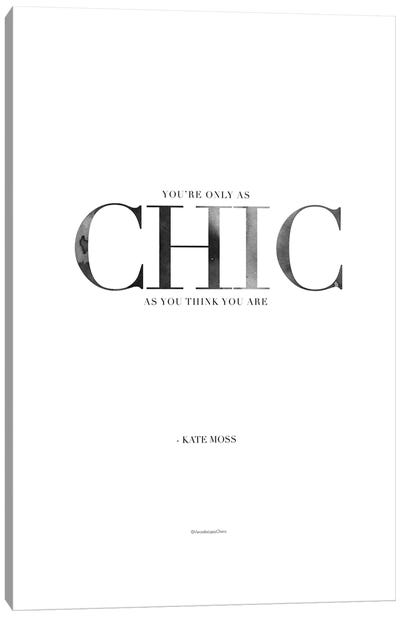 Only As Chic Canvas Art Print - White Art