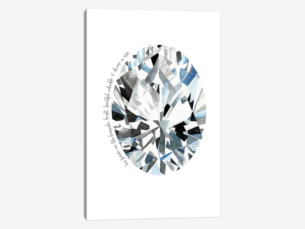 Oval Diamond by Mercedes Lopez Charro 1-piece Canvas Art