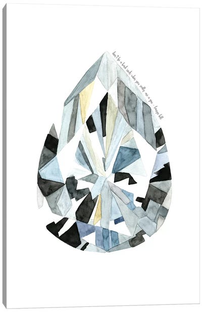 Pear Diamond Canvas Art Print - Bling Art