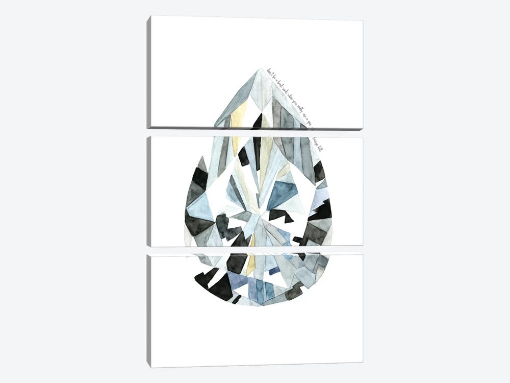 Pear Diamond by Mercedes Lopez Charro 3-piece Canvas Art Print