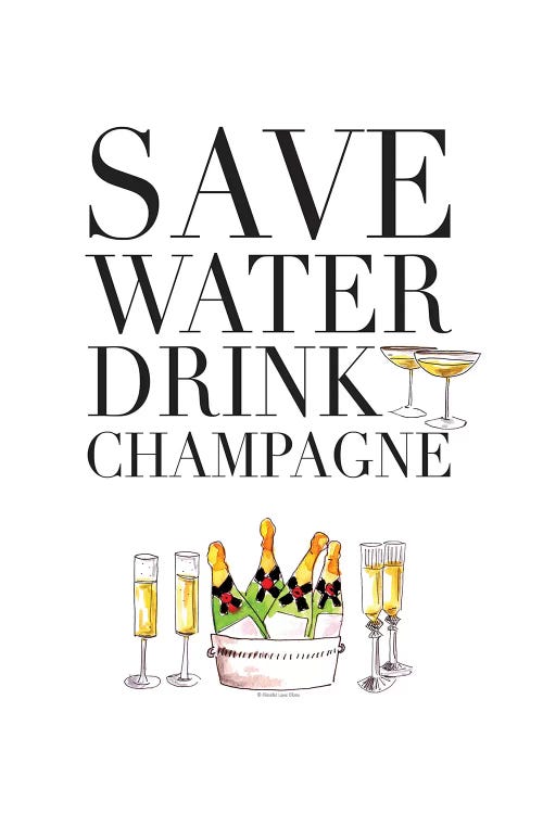Save Water by Mercedes Lopez Charro wall art