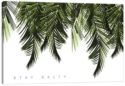 Stay Salty Green Canvas Art Print - Mercedes Lopez Charro