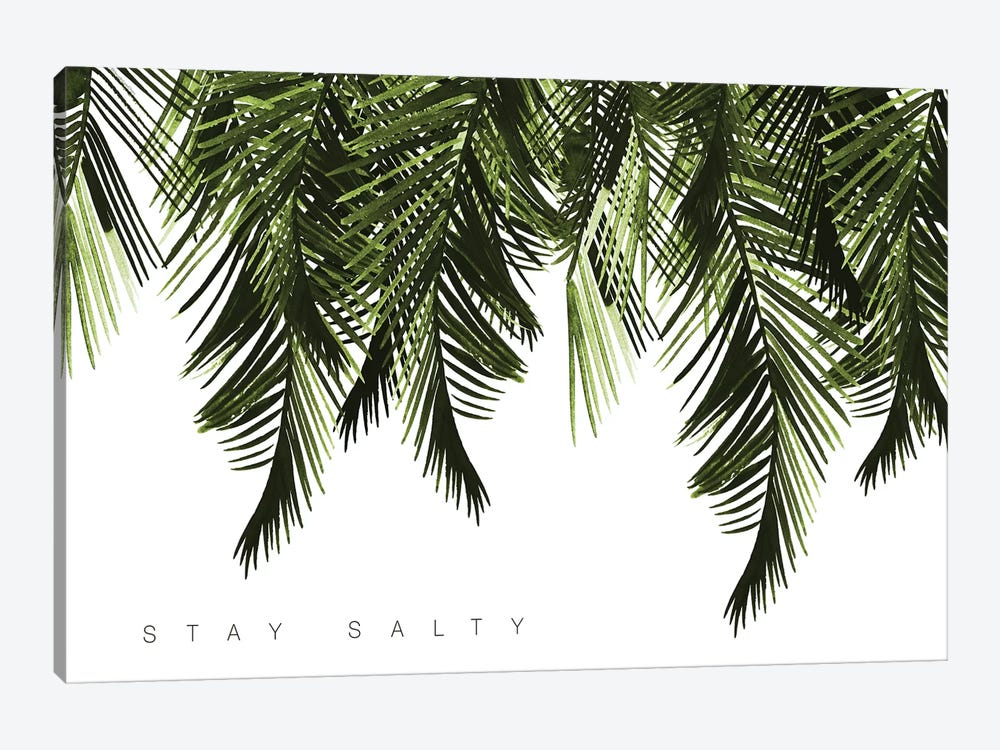 Stay Salty Green by Mercedes Lopez Charro 1-piece Canvas Art Print