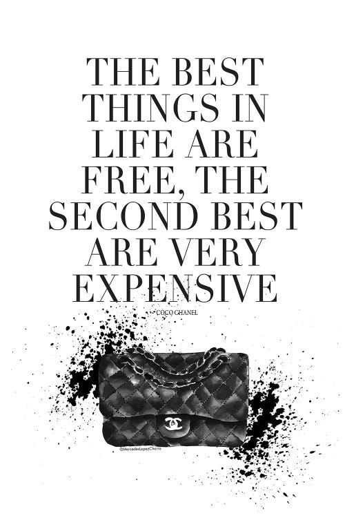 Chanel The Best Things In Life Are Free Print, Chanel Print, Coco
