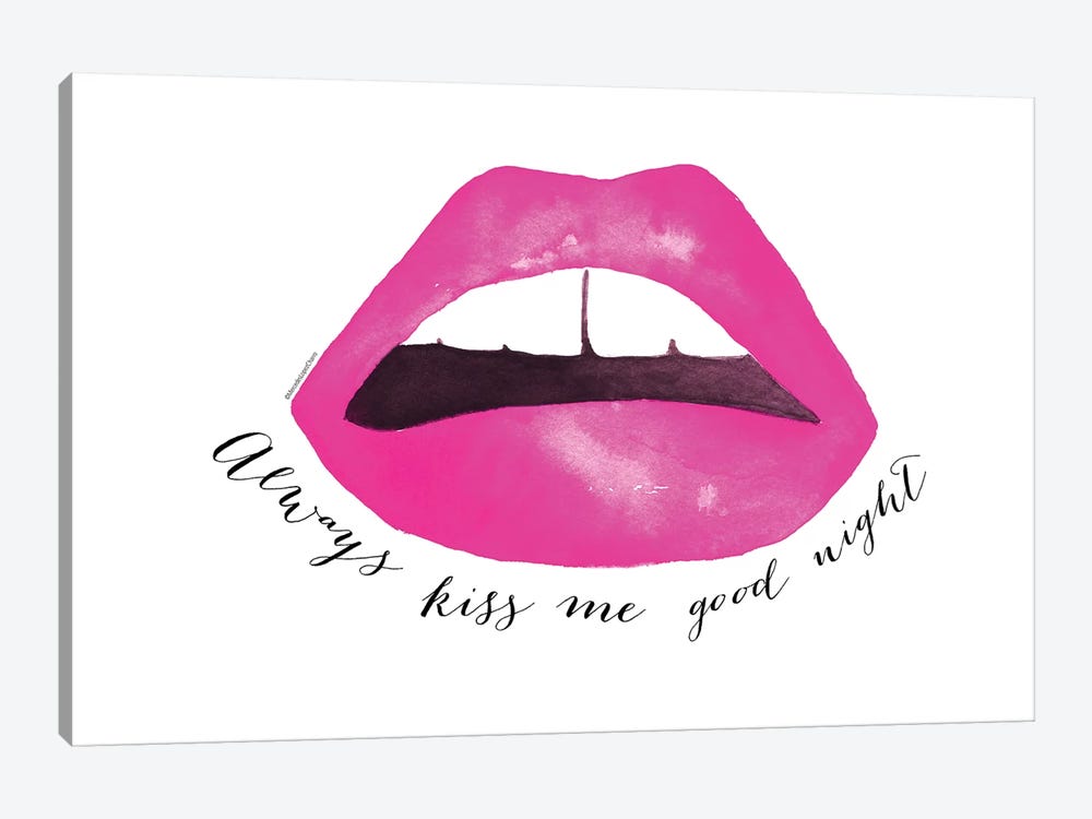 Always Kiss Me by Mercedes Lopez Charro 1-piece Canvas Artwork