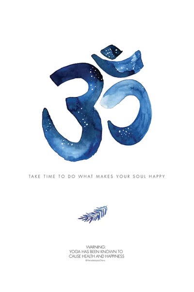 Yoga Om by Mercedes Lopez Charro acrylic art print