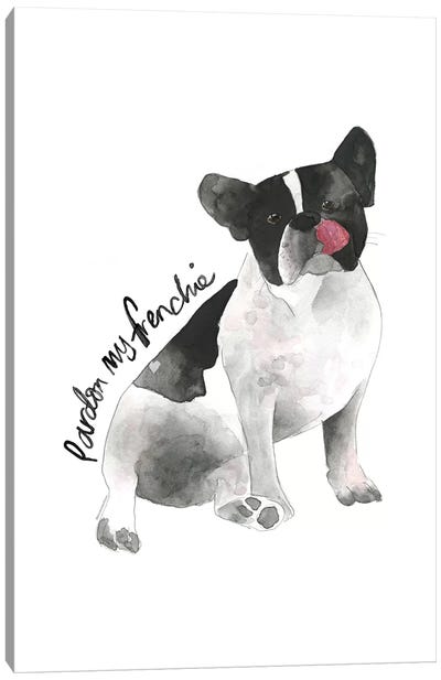 Frenchie Dog Canvas Art Print - Mercedes Lopez Charro