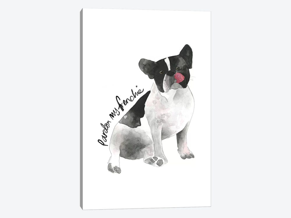 Frenchie Dog by Mercedes Lopez Charro 1-piece Canvas Art Print