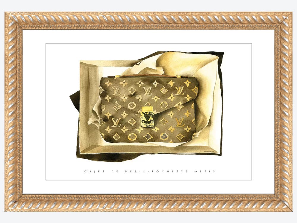 louis vuitton framed pictures gold