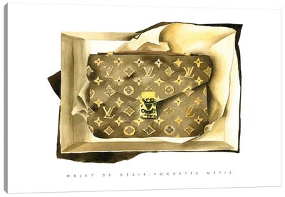 Louis Vuitton Bag Canvas Art Print - Mercedes Lopez Charro