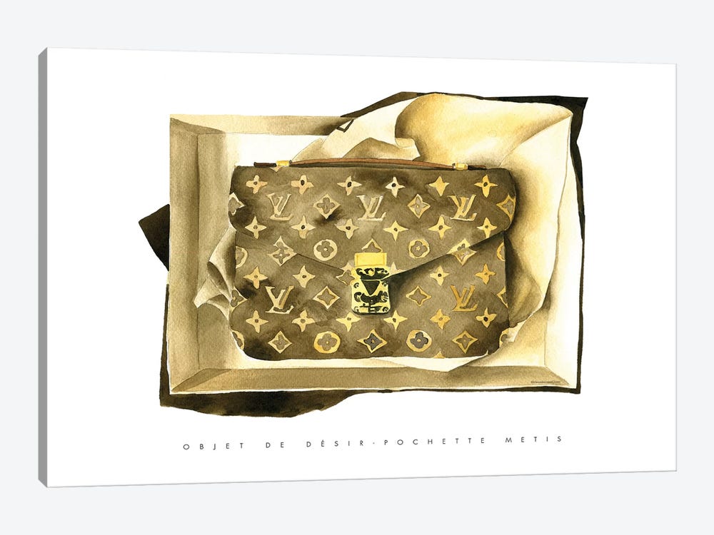 Louis Vuitton Bag by Mercedes Lopez Charro 1-piece Canvas Wall Art