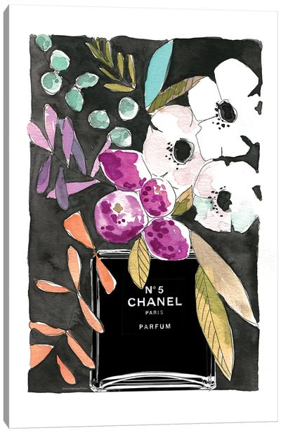 Anemones Chanel Canvas Art Print - Mercedes Lopez Charro