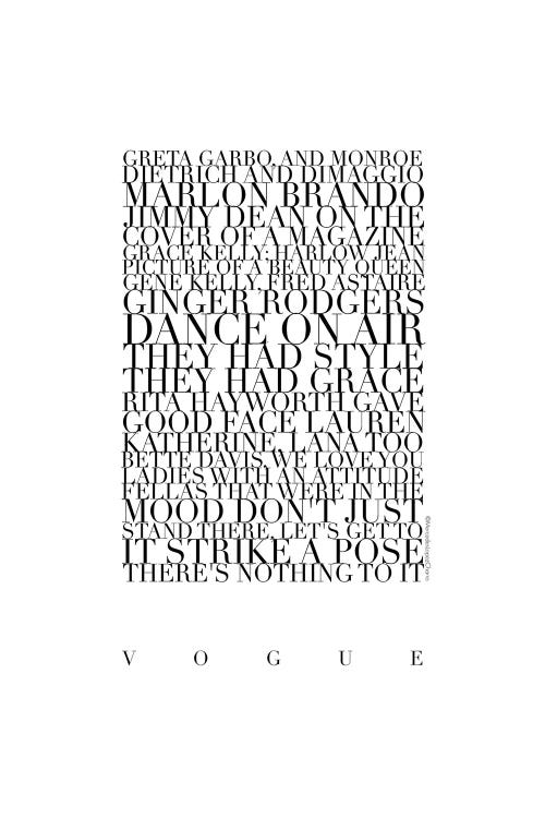 Madonna Vogue Lyrics