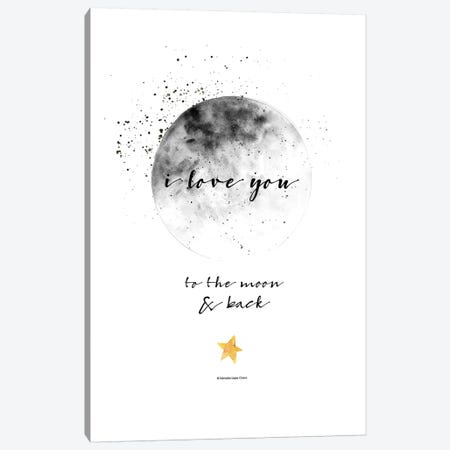 Moon And Back Canvas Print #MLC71} by Mercedes Lopez Charro Canvas Art