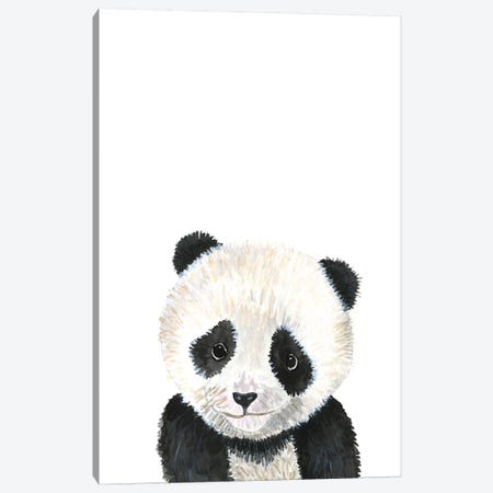 Panda Baby Canvas Print #MLC72} by Mercedes Lopez Charro Canvas Art