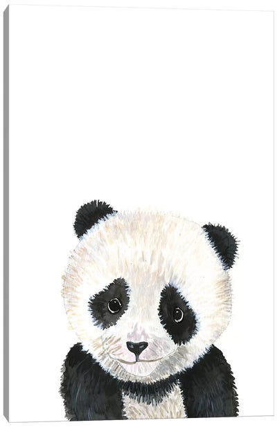 Panda Baby Canvas Art Print - Mercedes Lopez Charro