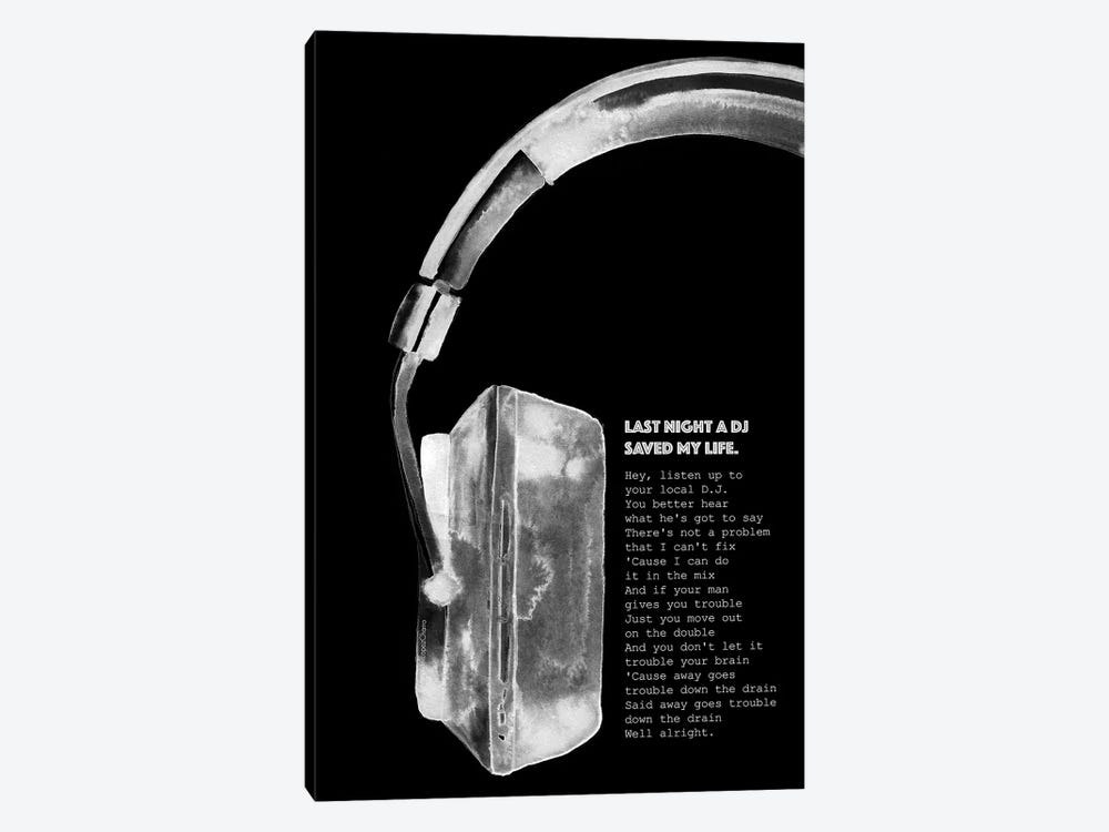 Last Night A DJ by Mercedes Lopez Charro 1-piece Art Print