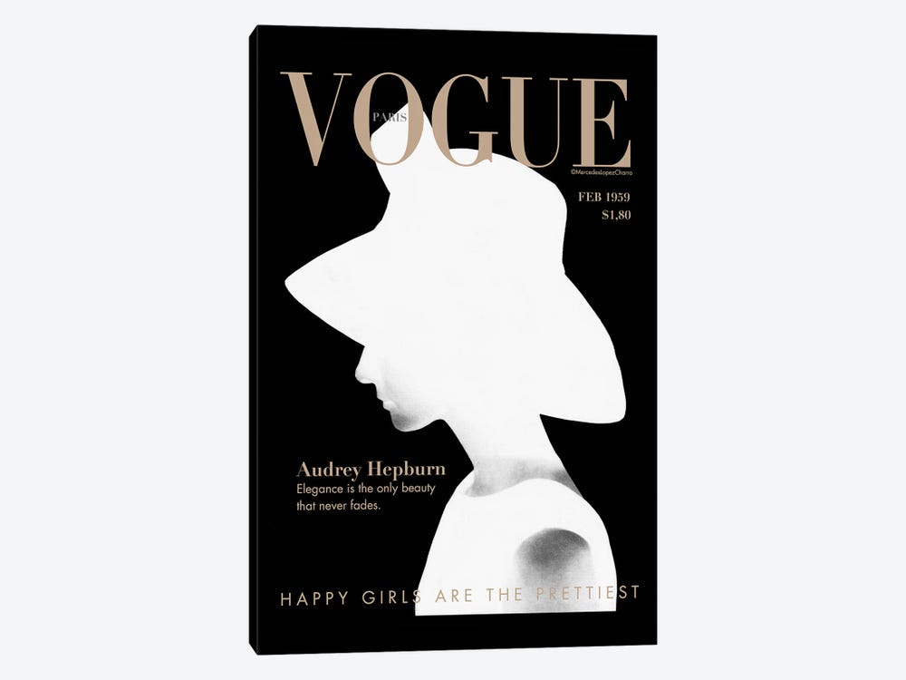 Audrey Vogue by Mercedes Lopez Charro 1-piece Art Print