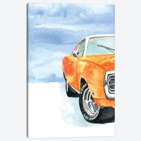 Classic Dodge Car Canvas Print #MLC92} by Mercedes Lopez Charro Canvas Wall Art