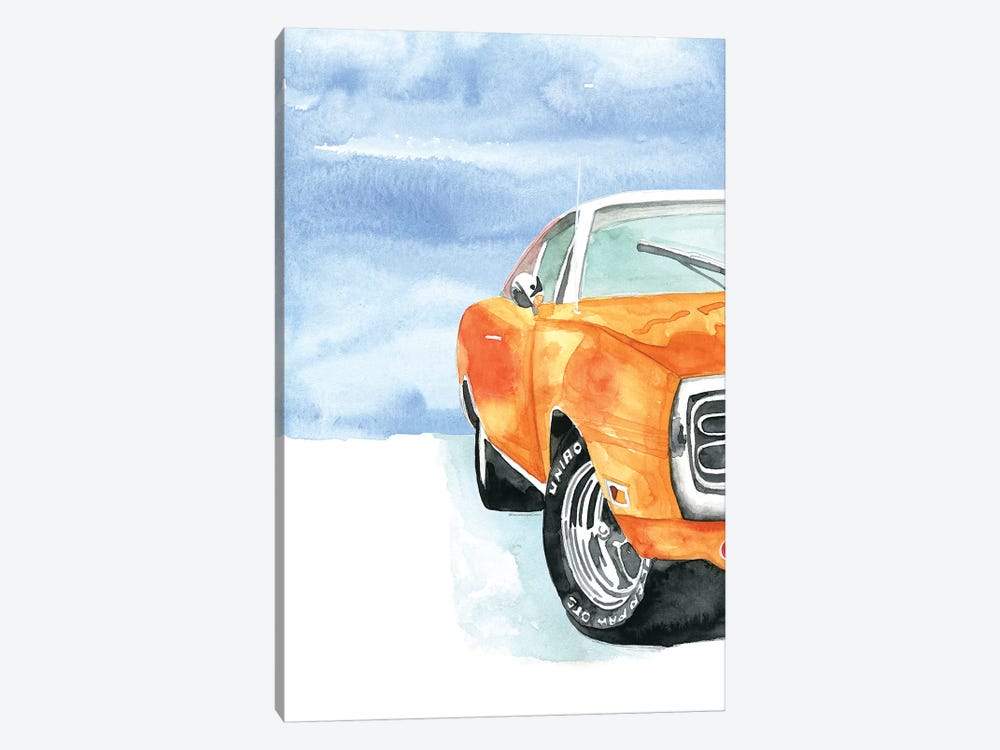 Classic Dodge Car by Mercedes Lopez Charro 1-piece Canvas Art Print