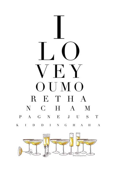 Typography: Champagne Eye Test by Mercedes Lopez Charro