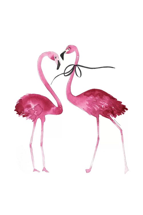 Flamingo Couple by Mercedes Lopez Charro wall art