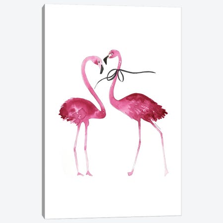 Flamingo Couple Canvas Print #MLC94} by Mercedes Lopez Charro Canvas Print
