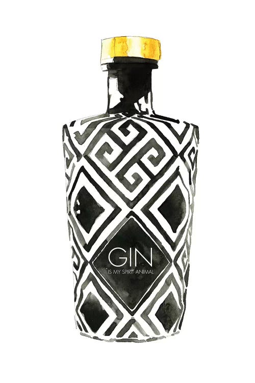 Gin Is My Spirit Animal by Mercedes Lopez Charro wall art