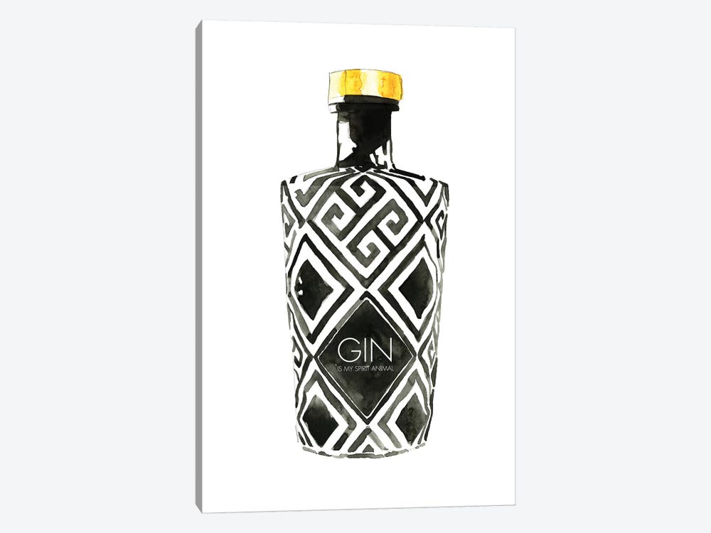 Gin Is My Spirit Animal by Mercedes Lopez Charro 1-piece Canvas Art