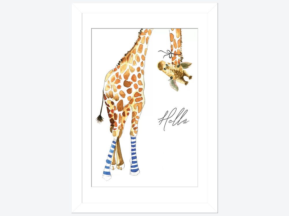 Giraffes Crayon style art 11x14 Canvas for a Stylish Transformation of Your  Space, free shipping