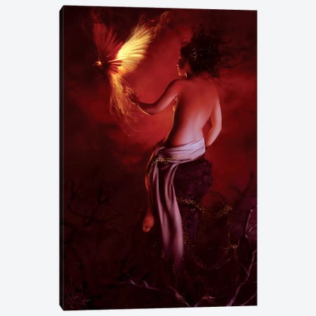 Red Sun Canvas Print #MLD35} by Melanie Delon Canvas Wall Art