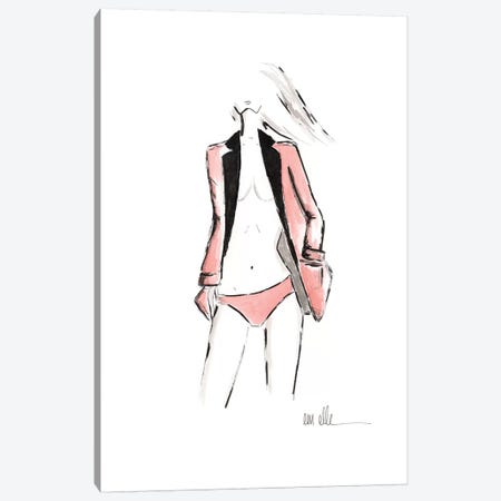 The Jacket Canvas Print #MLE35} by Em Elle Art Print