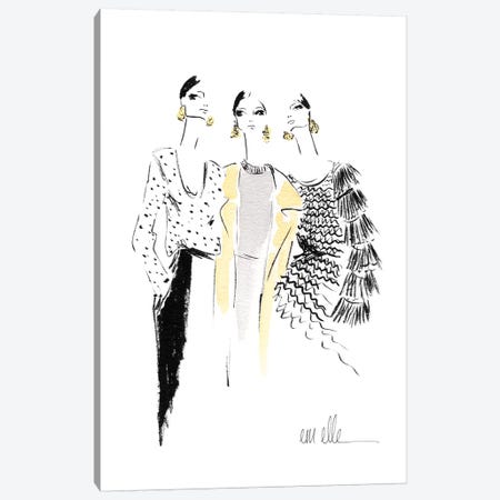 Girls Canvas Print #MLE52} by Em Elle Canvas Art