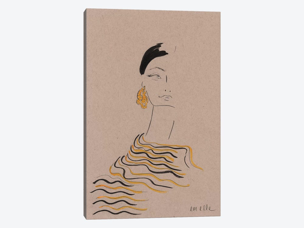 In Gold by Em Elle 1-piece Canvas Wall Art